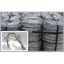 50kg / bobina galvanizado fio de arame farpado para cercar (xm-42)